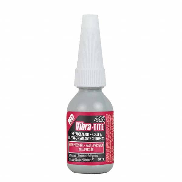 Vibra-Tite - 10 mL Bottle, Red, Refrigerant - High Pressure Thread Sealant - Caliber Tooling