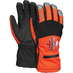 MCR Safety - Size XL Synthetic Blend Work Gloves - For Cold Weather, Uncoated, Slip-On Cuff, Full Fingered, Orange, Paired - Caliber Tooling