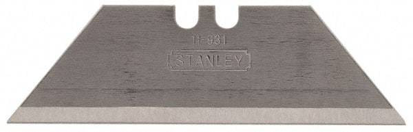 Stanley - 100 Piece Carbon Steel Utility Knife Blade - 2-7/16" OAL, 0.035" Blade Thickness - Caliber Tooling