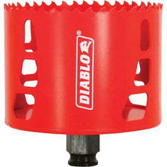 Freud - 3-1/2" Diam, 2-3/8" Cutting Depth, Hole Saw - Bi-Metal Saw, Toothed Edge - Caliber Tooling