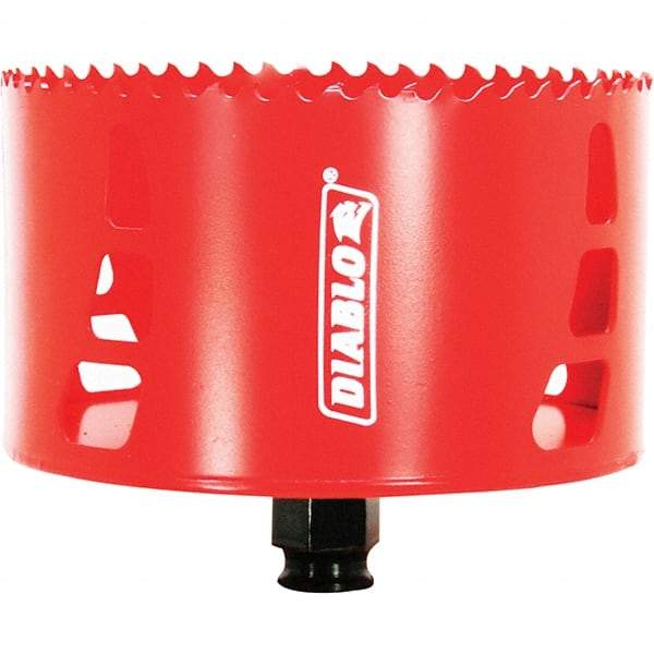 Freud - 4-1/2" Diam, 2-3/8" Cutting Depth, Hole Saw - Bi-Metal Saw, Toothed Edge - Caliber Tooling