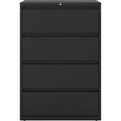 File Cabinets & Accessories; File Cabinet Type: Horizontal; Color: Black; Material: Steel; Number Of Drawers: 4.000