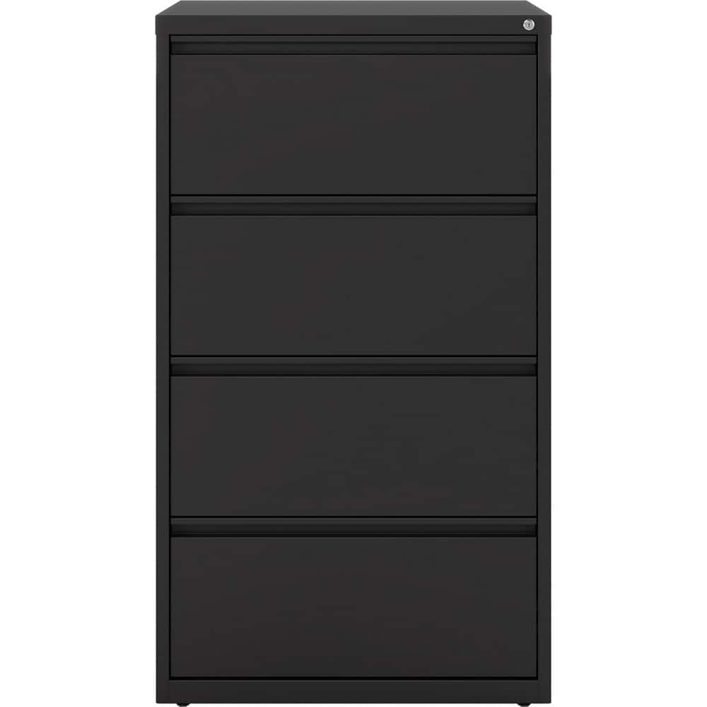 File Cabinets & Accessories; File Cabinet Type: Horizontal; Color: Black; Material: Steel; Number Of Drawers: 4.000