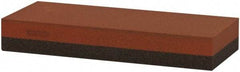 Norton - 5" Long x 2" Wide x 3/4" Thick, Aluminum Oxide Sharpening Stone - Rectangle, Coarse, Fine Grade - Caliber Tooling