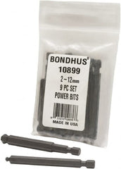 Bondhus - Hex Drive Bit Sets - MP 2-12MM 9PC POWER BIT SET-BONDHUS - Caliber Tooling