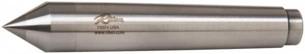 Riten - 0.72" Head Diam, Carbide-Tipped Steel Standard Point Half Dead Center - B&S 7 Brown & Sharpe Taper, 0.72" Point Diam, 1-1/8" Point Length, 4-3/8" OAL - Caliber Tooling