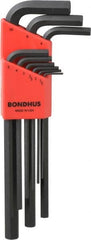 Bondhus - 9 Piece L-Key Hex Key Set - Hex Range 1.5 to 10mm, Protanium - Caliber Tooling