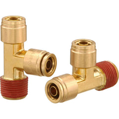 Metal Push-To-Connect Tube Fittings; Fitting Type: TEE RUN; Connection Type: Push-to-Connect x MNPT; Material: Brass; Thread Size: 1/4″; Tube Outside Diameter: 3/8; Fitting Shape: Tee; Maximum Working Pressure (Psi - 3 Decimals): 250.000; Standards: DOT;