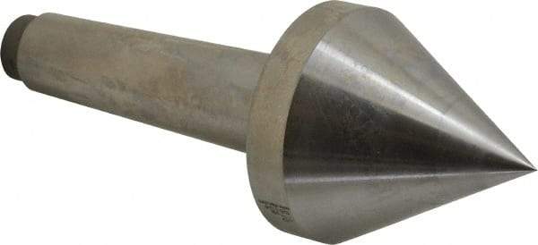 Riten - 2-3/4" Head Diam, Hardened Tool Steel Pipe Nose Point Solid Dead Center - 4MT Morse Taper, 2-3/4" Point Diam, 2.37" Point Length - Caliber Tooling