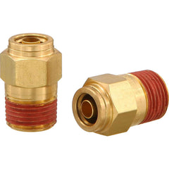 Metal Push-To-Connect Tube Fittings; Fitting Type: CONN; Connection Type: Push-to-Connect x MNPT; Material: Brass; Thread Size: 1/2″; Tube Outside Diameter: 5/8; Fitting Shape: Straight; Maximum Working Pressure (Psi - 3 Decimals): 250.000; Overall Length