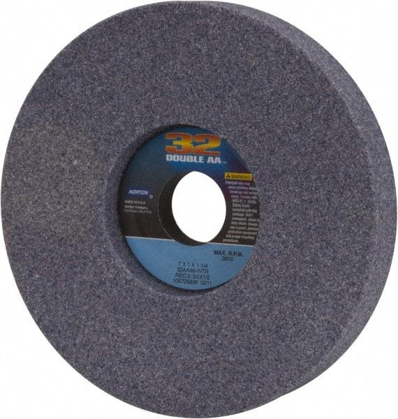 Norton - 7" Diam x 1-1/4" Hole x 1" Thick, I Hardness, 46 Grit Surface Grinding Wheel - Aluminum Oxide, Type 5, Coarse Grade, 3,600 Max RPM, Vitrified Bond, One-Side Recess - Caliber Tooling