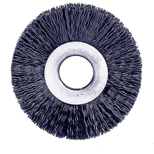 2-1/2″ Small Diameter Crimped Nylon Wheel, .022″ Black Fill, 5/8″ Arbor Hole - Caliber Tooling