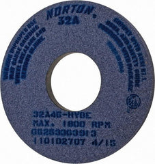 Norton - 14" Diam x 5" Hole x 1" Thick, H Hardness, 46 Grit Surface Grinding Wheel - Aluminum Oxide, Type 1, Coarse Grade, 1,800 Max RPM, Vitrified Bond, No Recess - Caliber Tooling