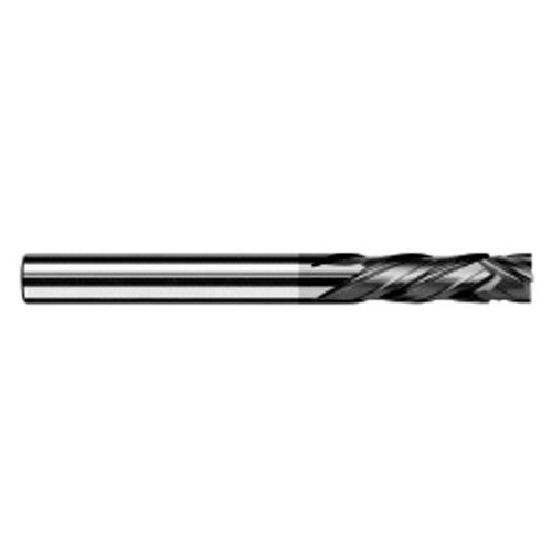 End Mills for Composites - 0.2500″ (1/4″) Cutter Diameter × 0.7500″ (3/4″) Length of Cut Carbide Square Chipbreaker Cutter, 4 Flutes, Amorphous Diamond Coated - Exact Industrial Supply