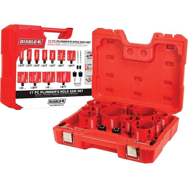 Freud - Hole Saw Kits Minimum Saw Diameter (Inch): 1-1/8 Maximum Saw Diameter (Inch): 4.5200 - Caliber Tooling