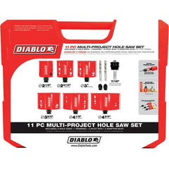 Freud - Hole Saw Kits Minimum Saw Diameter (Inch): 2-1/8 Maximum Saw Diameter (Inch): 4-3/4 - Caliber Tooling