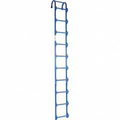 10-Step Ladder: Steel Tank Access Ladder, 14″ Base Width, Non-Slip Steel Tread