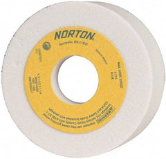 Norton - 4" Diam, 1-1/4" Hole Size, 1-1/2" Overall Thickness, 60 Grit, Type 6 Tool & Cutter Grinding Wheel - Medium Grade, Aluminum Oxide, K Hardness, Vitrified Bond, 5,730 RPM - Caliber Tooling