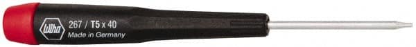 Wiha - T5 Torx Driver - 1-9/16" Blade Length, 4-3/4" OAL, Tapered Handle - Caliber Tooling