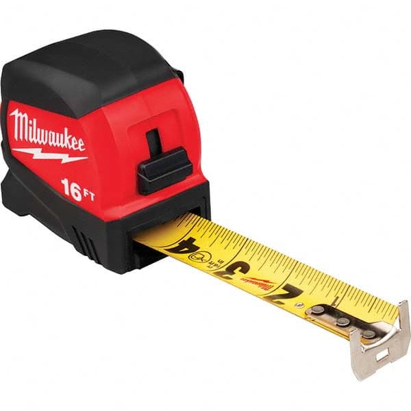 Milwaukee Tool - 16' x 1-3/16" Yellow/Black Blade Tape Measure - Caliber Tooling