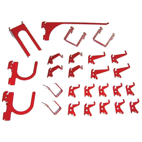 Wall Control - Pegboard Hook Sets For Use With: Any Wall Control Broad & Industrial Pegboard Contents: (26) Assorted Slotted Pegboard Hooks & Brackets - Caliber Tooling