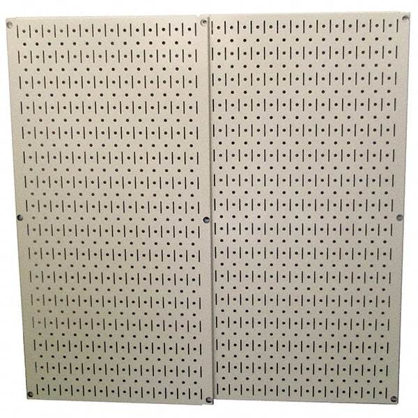 Wall Control - 32" Wide x 32" High Peg Board Storage Board - 2 Panels, Metal, Beige - Caliber Tooling