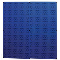 Wall Control - 32" Wide x 32" High Peg Board Storage Board - 2 Panels, Metal, Blue - Caliber Tooling