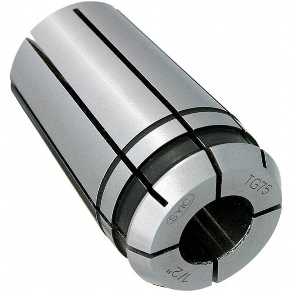 Techniks - TG75 47/64" Single Angle Collet - 0.0004" TIR, 1.844" OAL, 1.062" Overall Diam - Exact Industrial Supply