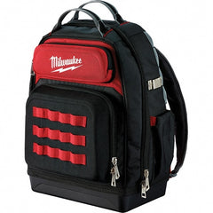 Milwaukee Tool - PACKOUT 48 Pocket, Ballistic Polyester, Red/Black Backpack Tool Bag - Caliber Tooling