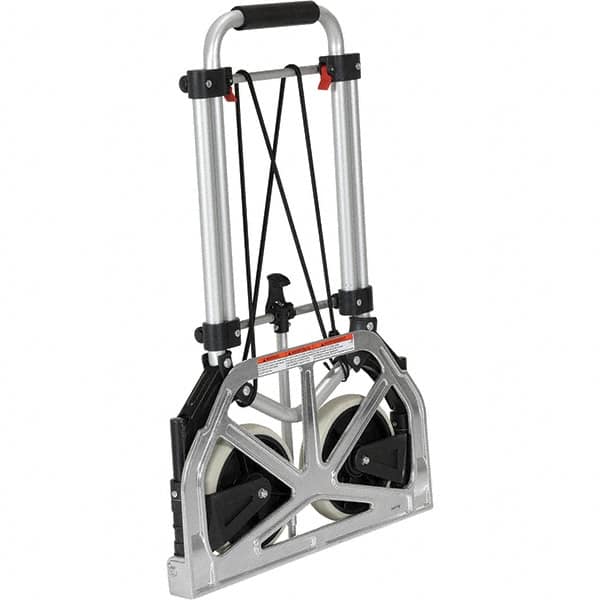 Vestil - 275 Lb Capacity 31" OAH Hand Truck - Fold Away Handle, Aluminum, Rubber Wheels - Caliber Tooling