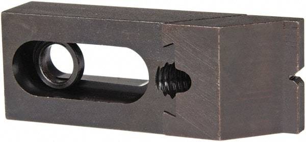 Jergens - 3-1/4" OAL x 1-1/2" Overall Width, Standard Grip Nose, Steel Manual Edge Clamp - Black Oxide Coating, 7/8" High, 1/2" Socket Cap Screw Slot, 2" Travel - Caliber Tooling