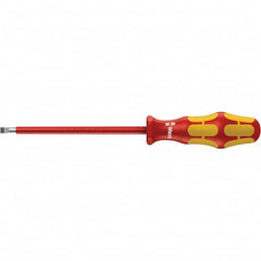 Wera - Insulated Slotted Screwdriver - 200mm Blade Length, Ergonomic Handle - Caliber Tooling