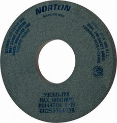 Norton - 14" Diam x 5" Hole x 1-1/2" Thick, I Hardness, 60 Grit Surface Grinding Wheel - Silicon Carbide, Type 5, Medium Grade, 1,800 Max RPM, Vitrified Bond, One-Side Recess - Caliber Tooling