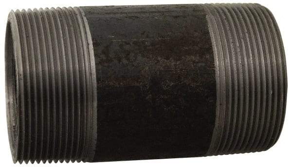 Made in USA - Schedule 80, 1/8" Diam x 72" Long Black Pipe Nipple - Threaded - Caliber Tooling