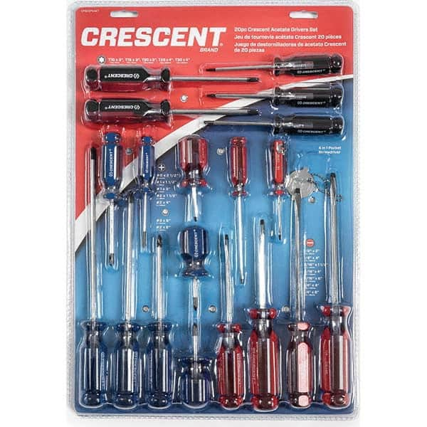 Crescent - Screwdriver Sets Screwdriver Types Included: Philips , Slotted; Torx Number of Pieces: 20 - Caliber Tooling