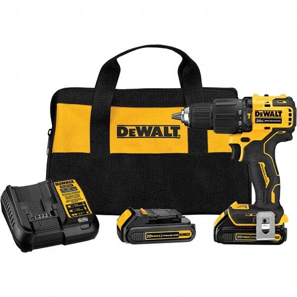 DeWALT - 20 Volt 1/2" Plastic Ratcheting Chuck Cordless Hammer Drill - 28500 BPM, 1650 RPM, Reversible - Caliber Tooling