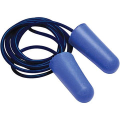 Earplug: Foam, Tapered Flare, No Roll, Corded Blue