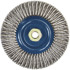 Norton - 6" OD, 5/8-11 Arbor Hole, Stringer Bead Stainless Steel Wheel Brush - Caliber Tooling