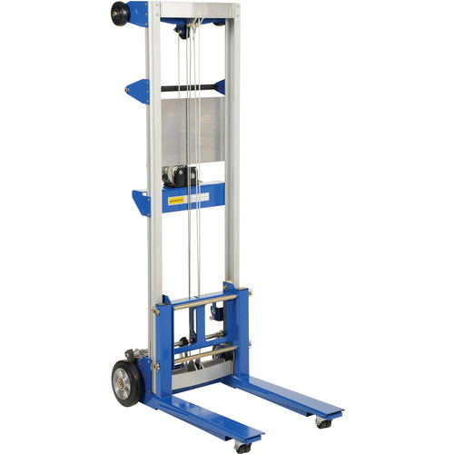 Winch Lift Truck Fixed Straddle 500 lb - Exact Industrial Supply