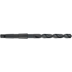 9/64″ HSS 118 Degree Thin Point Taper Shank Drill 4xD DIN 345-Black Oxide - Exact Industrial Supply