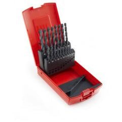 1/16-1/2 HSS JL DRILL SET-BLK 15 PC - Caliber Tooling