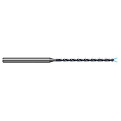 2.26 mm Dia. × 4 mm Shank × 31 mm Flute Length × 75 mm OAL, 12xD, 140°, AlTiN, 2xD Flute, Coolant Thru, Round Solid Carbide Drill - Exact Industrial Supply