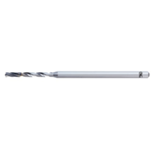 1.7 mm Dia. × 3 mm Shank × 17 mm Flute Length × 60 mm OAL, 5xD, IchAda, 2 Flute, No, Solid Carbide Drill - Exact Industrial Supply