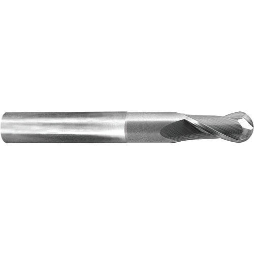 ‎3/4″ Dia. × 3/4″ Shank × 3-1/2″ DOC × 6 OAL, Carbide 2 Flute, Ballnose End Mill - Exact Industrial Supply