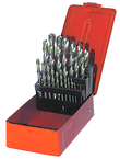 25 Pc. 1mm - 13mm by .5mm HSS Surface Treated Jobber Drill Set - Caliber Tooling