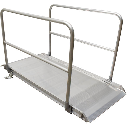 Alum Walk Ramp Handrail Overlap 84 × 38″ - Exact Industrial Supply