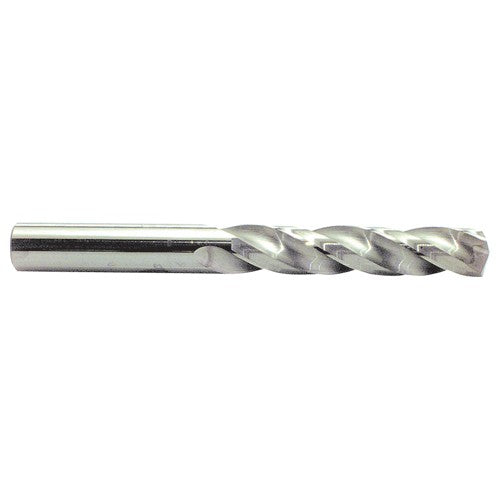 ‎25/64″ Dia. × 25/64″ Shank × 2-7/8″ Flute Length × 4-1/2″ OAL, 5xD, 150°, Bright, 3 Flute, External, Round Solid Carbide Drill - Exact Industrial Supply