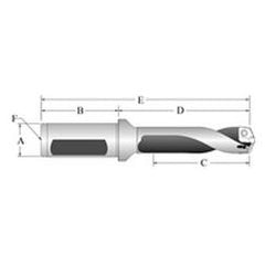 60718H-100F Spade Drill Holder - Caliber Tooling