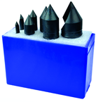 7 Pc. 90°-1/4; 3/8; 1/2; 5/8; 3/4; 1 HSS Uniflute Countersink Set - Caliber Tooling