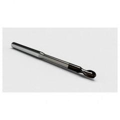 1mm - 5mm Shank - 1.5mm LOC - 38mm OAL 2 FL Ball Nose Carbide End Mill with 9mm Reach-Nano Coated - Caliber Tooling